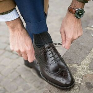 Chaps Men's Black Lace Up Oxford Dress Shoe Size 7.5